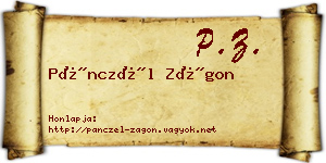 Pánczél Zágon névjegykártya